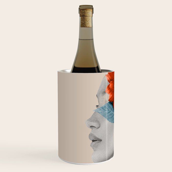 Minimal Collage Floral Portrait Wine Chiller Gallery Image 2