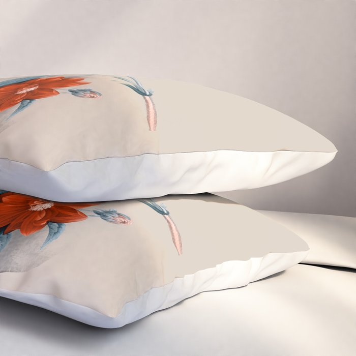 Minimal Collage Floral Portrait Pillow Sham Gallery Image 3