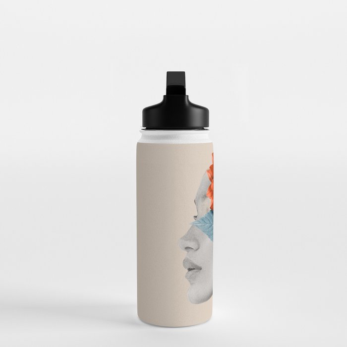 Minimal Collage Floral Portrait Water Bottle Gallery Image 3
