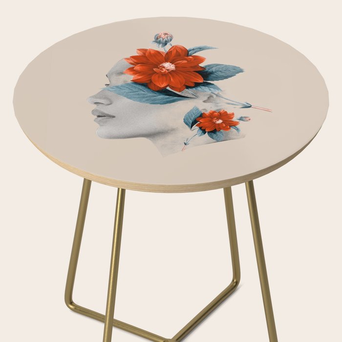 Minimal Collage Floral Portrait Side Table Gallery Image 2