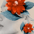 Minimal Collage Floral Portrait Coffee Mug Gallery Image 2