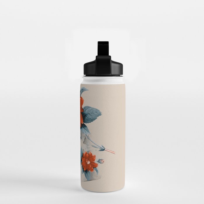 Minimal Collage Floral Portrait Water Bottle Gallery Image 2