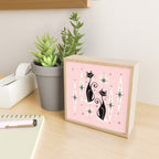 Mid Century Meow Retro Atomic Cats ©studioxtine Mini Art Print Gallery Image 2