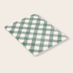 Hand Painted Dark Green Festive Gingham Theme Notebook Gallery Image 2