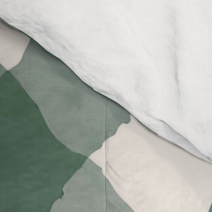 Hand Painted Dark Green Festive Gingham Theme Comforter Gallery Image 4