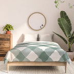 Hand Painted Dark Green Festive Gingham Theme Comforter Gallery Image 3