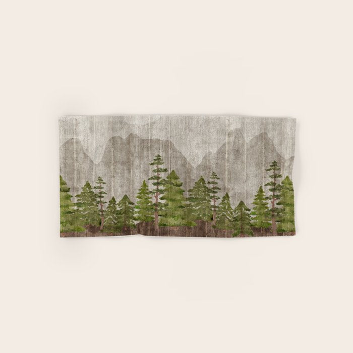 Mountain Range Woodland Forest Bath Towel Gallery Image 1