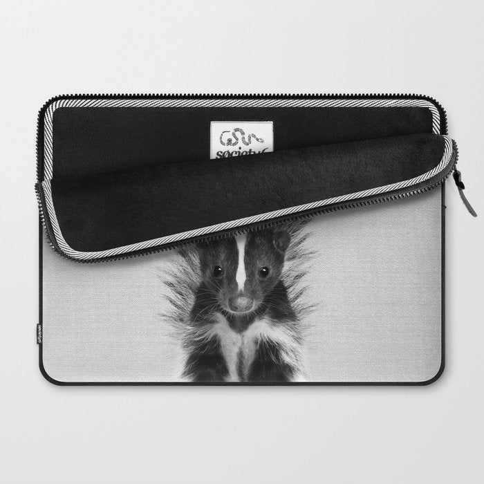 Skunk - Black & White Laptop Sleeve Gallery Image 2