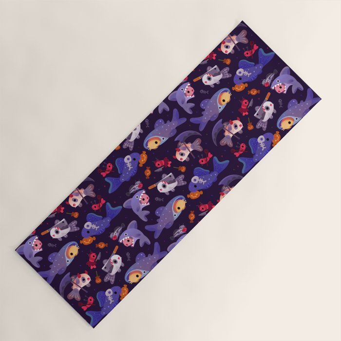 Spooky Cory cats Yoga Mat Gallery Image 1