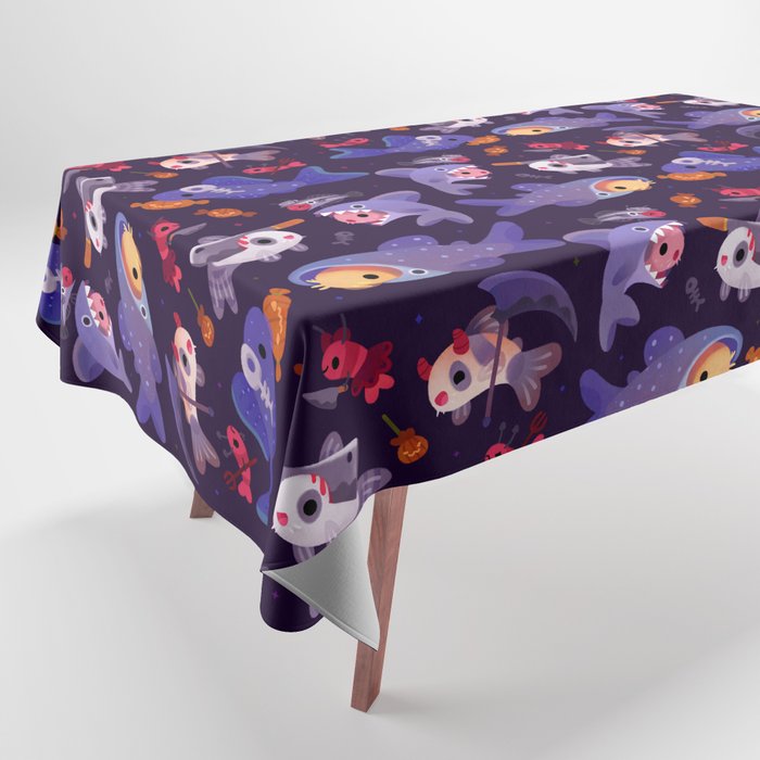 Spooky Cory cats Tablecloth Gallery Image 1
