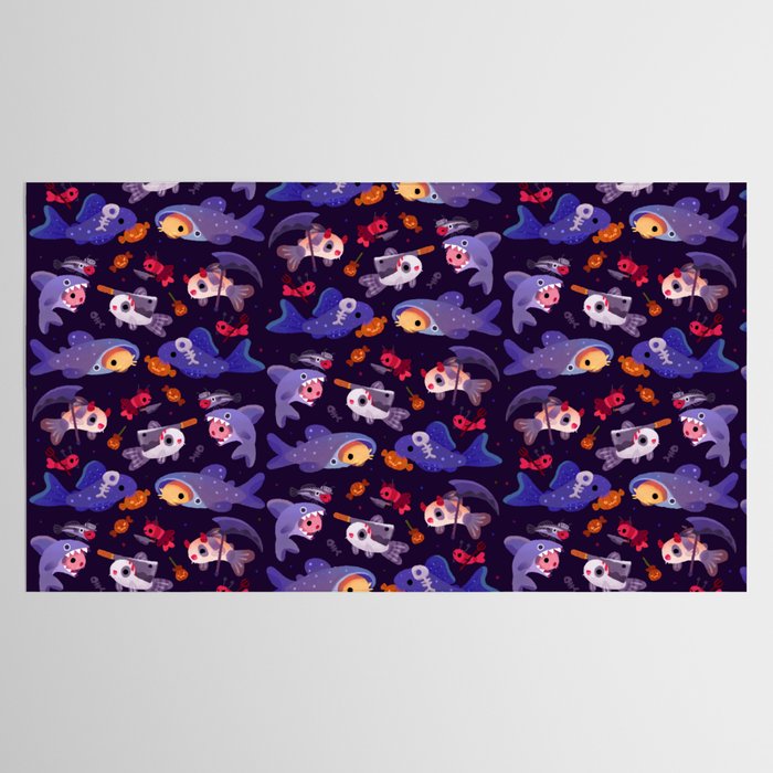 Spooky Cory cats Tablecloth Gallery Image 2