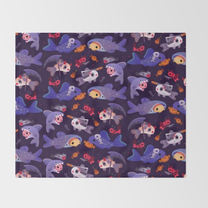Spooky Cory cats Throw Blanket Gallery Image 2