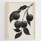 Minimalist Cherry Fruit Line Art 1 Jigsaw Puzzle Gallery Image 1