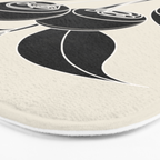 Minimalist Cherry Fruit Line Art 1 Bath Mat Gallery Image 3