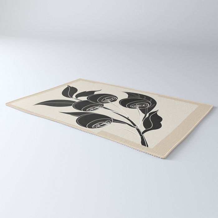 Minimalist Cherry Fruit Line Art 1 Rug Gallery Image 3