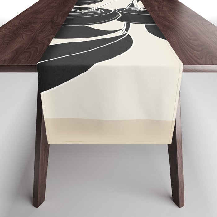 Minimalist Cherry Fruit Line Art 1 Table Runner Gallery Image 1