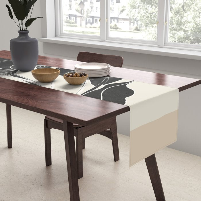 Minimalist Cherry Fruit Line Art 1 Table Runner Gallery Image 2