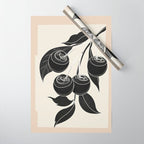 Minimalist Cherry Fruit Line Art 1 Wrapping Paper Gallery Image 1