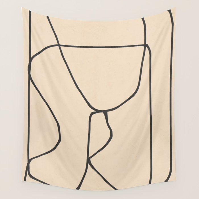 Abstract line art 23 Wall Tapestry Gallery Image 4