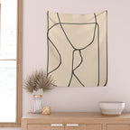 Abstract line art 23 Wall Tapestry Gallery Image 2