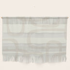Fine Loops Mid-Century Modern Abstract Mushroom Beige and Cream Wall Hanging Gallery Image 1
