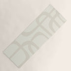 Fine Loops Mid-Century Modern Abstract Mushroom Beige and Cream Yoga Mat Gallery Image 1