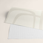 Fine Loops Mid-Century Modern Abstract Mushroom Beige and Cream Wrapping Paper Gallery Image 2