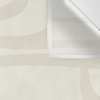 Fine Loops Mid-Century Modern Abstract Mushroom Beige and Cream Wall Tapestry Gallery Image 3