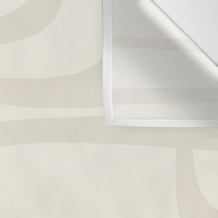Fine Loops Mid-Century Modern Abstract Mushroom Beige and Cream Wall Tapestry Gallery Image 3