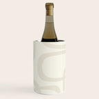 Fine Loops Mid-Century Modern Abstract Mushroom Beige and Cream Wine Chiller Gallery Image 1
