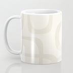 Fine Loops Mid-Century Modern Abstract Mushroom Beige and Cream Coffee Mug Gallery Image 3