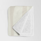 Fine Loops Mid-Century Modern Abstract Mushroom Beige and Cream Throw Blanket Gallery Image 3