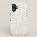 Fine Loops Mid-Century Modern Abstract Mushroom Beige and Cream iPhone Case Gallery Image 1