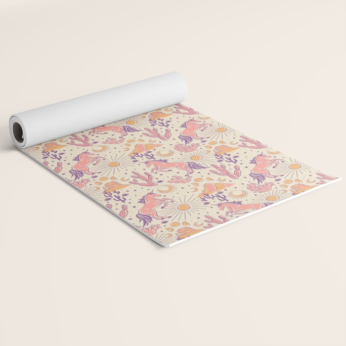 Desert Unicorn - Purple, pink, and gold Yoga Mat Gallery Image 2