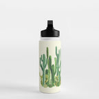 In my happy place - hedgehog meditating in cactus jungle Water Bottle Gallery Image 3