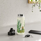 In my happy place - hedgehog meditating in cactus jungle Water Bottle Gallery Image 5