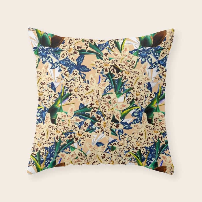 Vintage Exotic Garden Throw Pillow Gallery Image 1