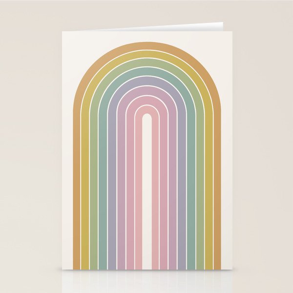 Gradient Arch XXI Tropical Mid Century Modern Rainbow Stationery Card Gallery Image 1