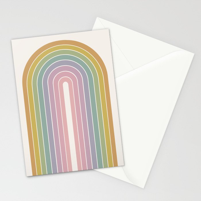 Gradient Arch XXI Tropical Mid Century Modern Rainbow Stationery Card Gallery Image 2