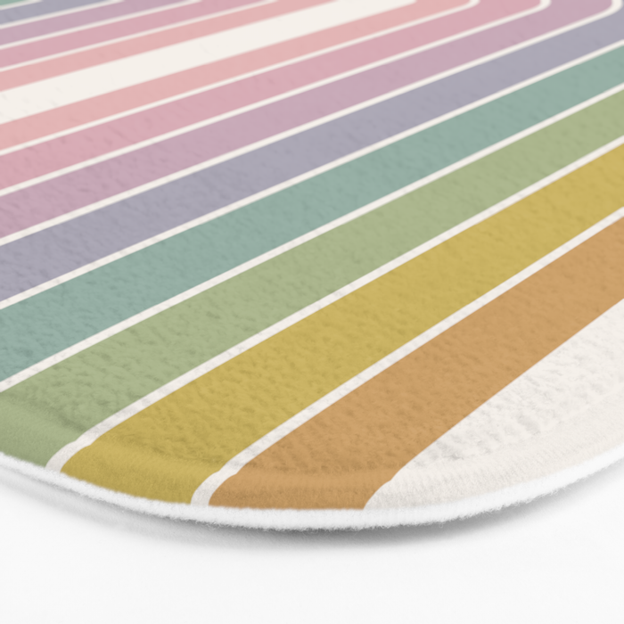 Gradient Arch XXI Tropical Mid Century Modern Rainbow Bath Mat Gallery Image 3