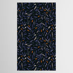 Midnight Floral Pattern #2 / Purple & Orange Tablecloth Gallery Image 2