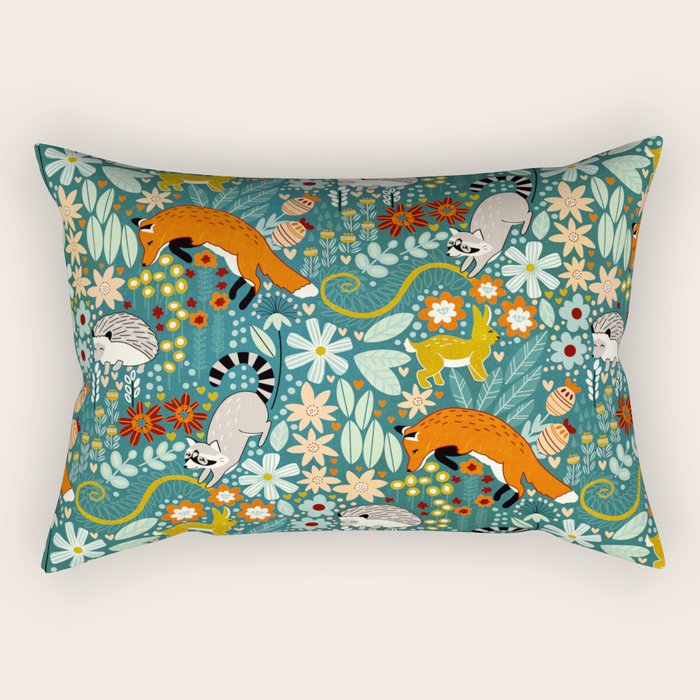 Woodland Pattern Rectangular Pillow Gallery Image 2