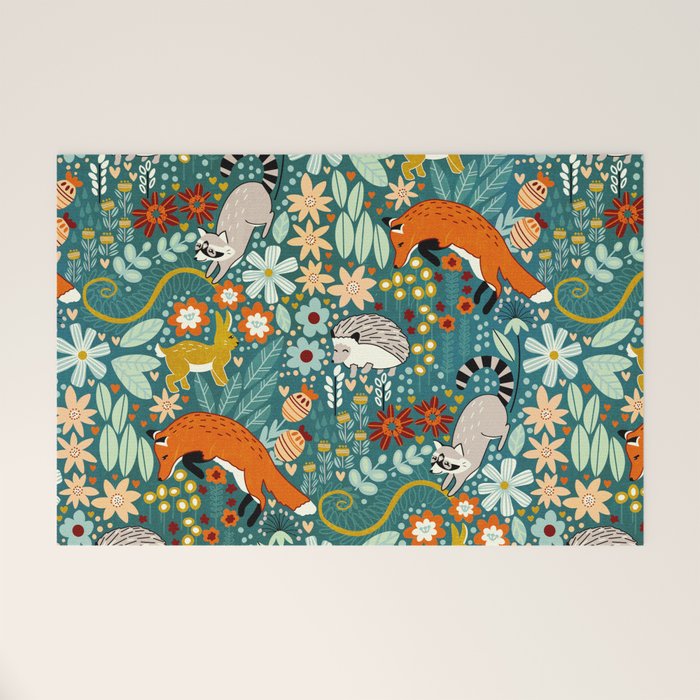 Woodland Pattern Welcome Mat Gallery Image 1