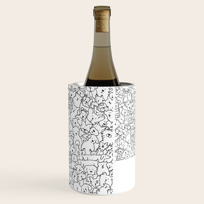 Dog Doodle Art Wine Chiller Gallery Image 3