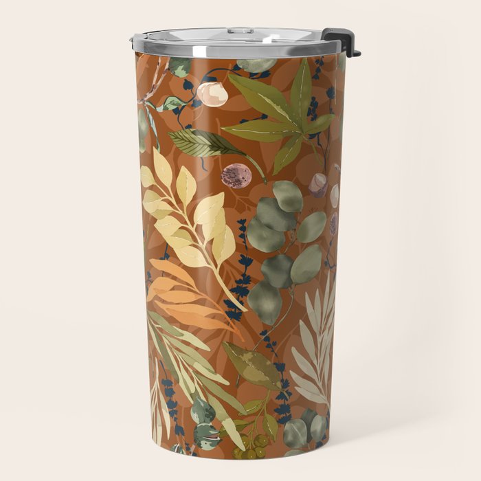 Autumn leafy wild forest B Travel Mug Gallery Image 2