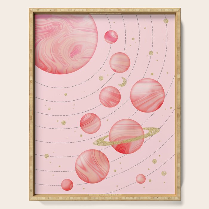 The Pink Solar System Serving Tray Gallery Image 1