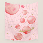 The Pink Solar System Wall Tapestry Gallery Image 4