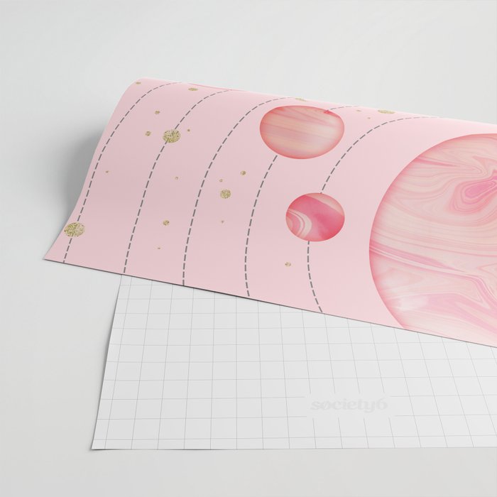 The Pink Solar System Wrapping Paper Gallery Image 2