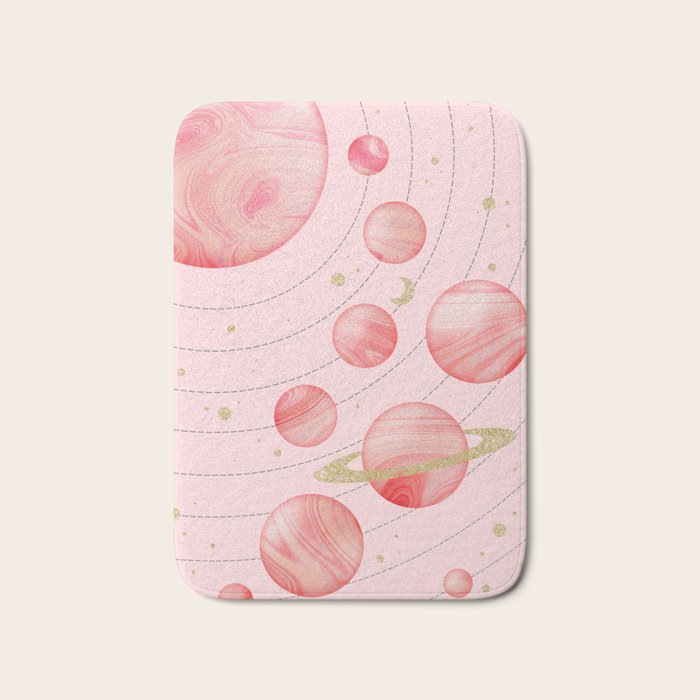 The Pink Solar System Bath Mat Gallery Image 1