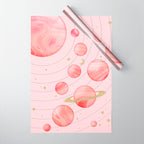The Pink Solar System Wrapping Paper Gallery Image 1
